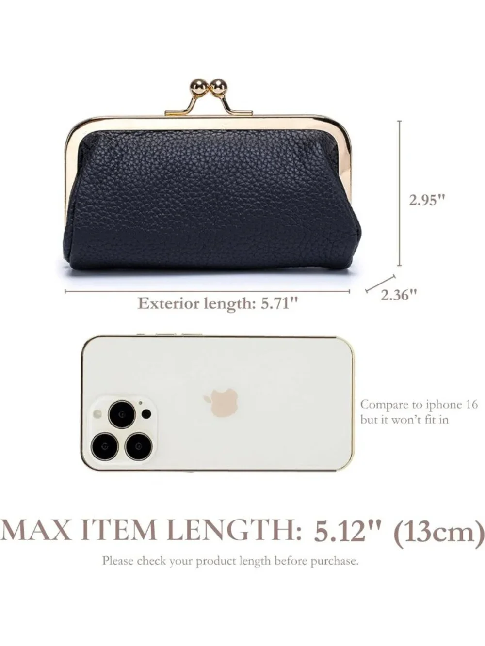 Genuine Leather Lipstick Case with Mirror - Portable Mini Makeup Bag for Women